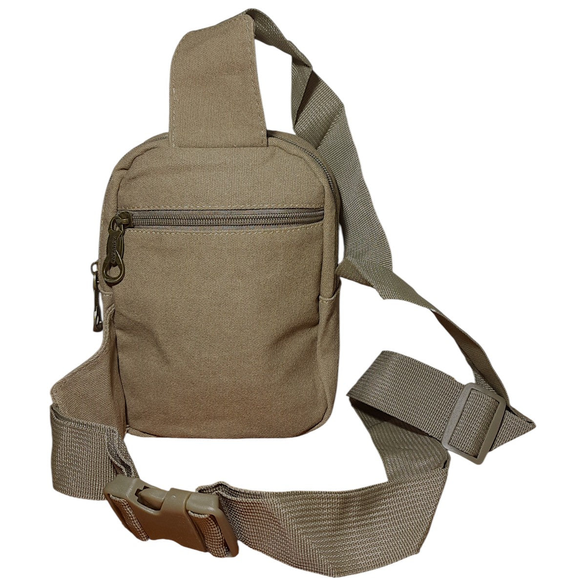 Bolsa Transversal Pequena Lona – Compacta, Resistente e Prática