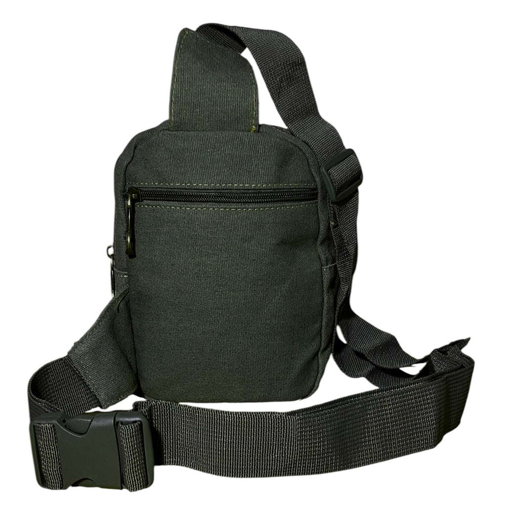 Bolsa Transversal Pequena Lona – Compacta, Resistente e Prática