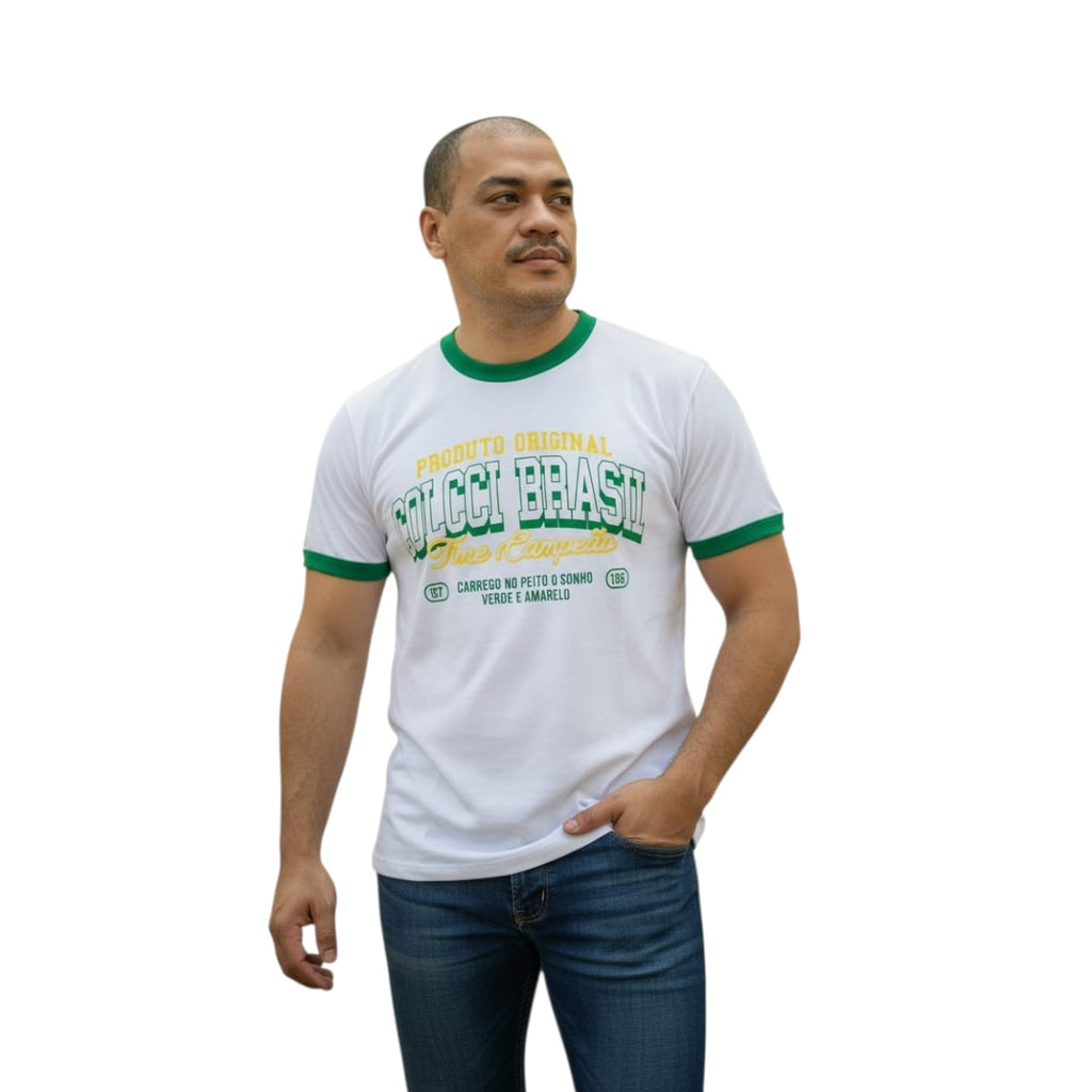Camiseta Colcci Brasil 100% Algodão Original Masculina Premium