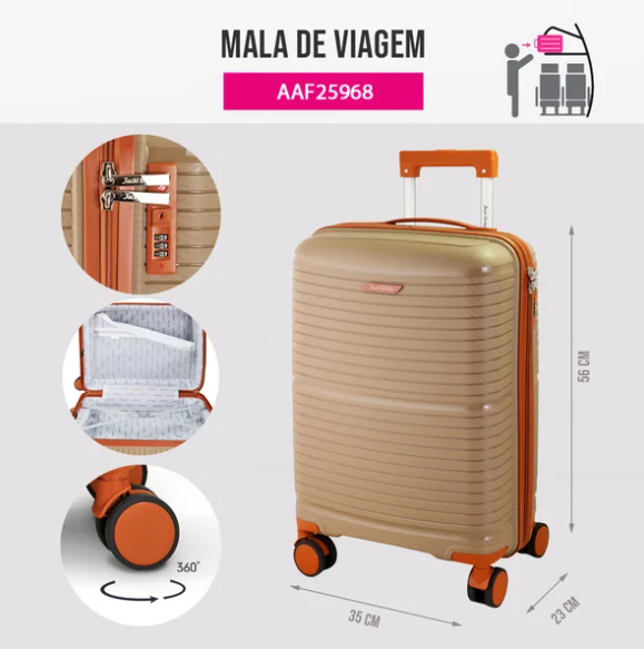 Mala de Bordo Vintage - Jacki Design