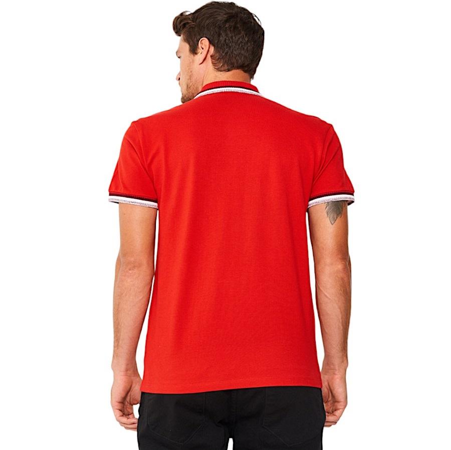 Camisa Polo Retilínea Listras Manga Curta Colcci