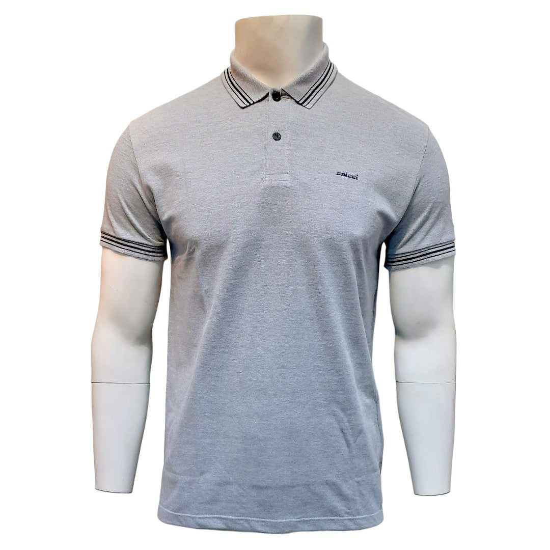 Camisa Polo Masculina Com Detalhe Em Listras