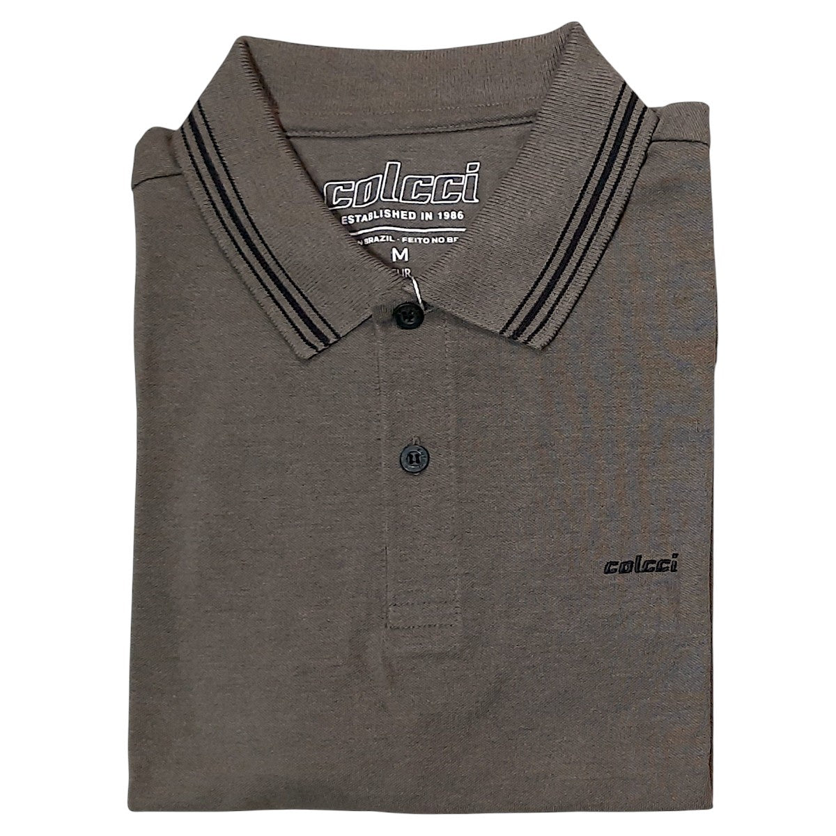 Camisa Polo Masculina Com Detalhe Em Listras