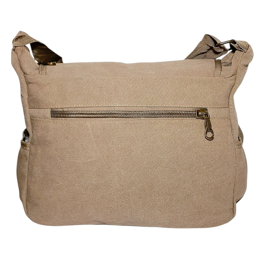 Bolsa Transversal Lona Premium com Múltiplos Compartimentos – Resistente e Espaçosa