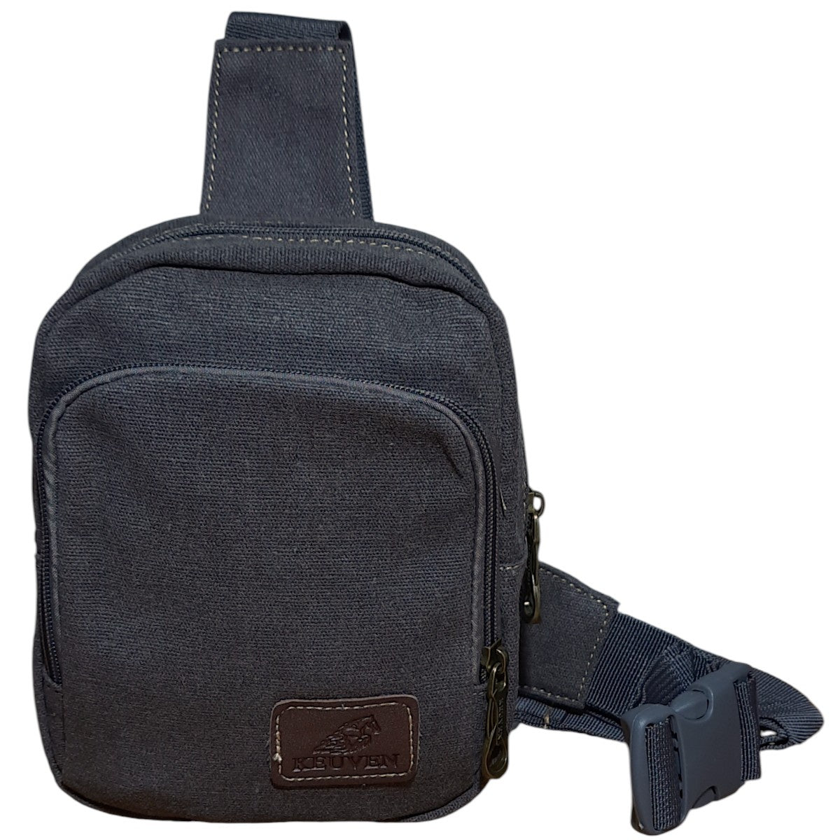 Bolsa Transversal Pequena Lona – Compacta, Resistente e Prática