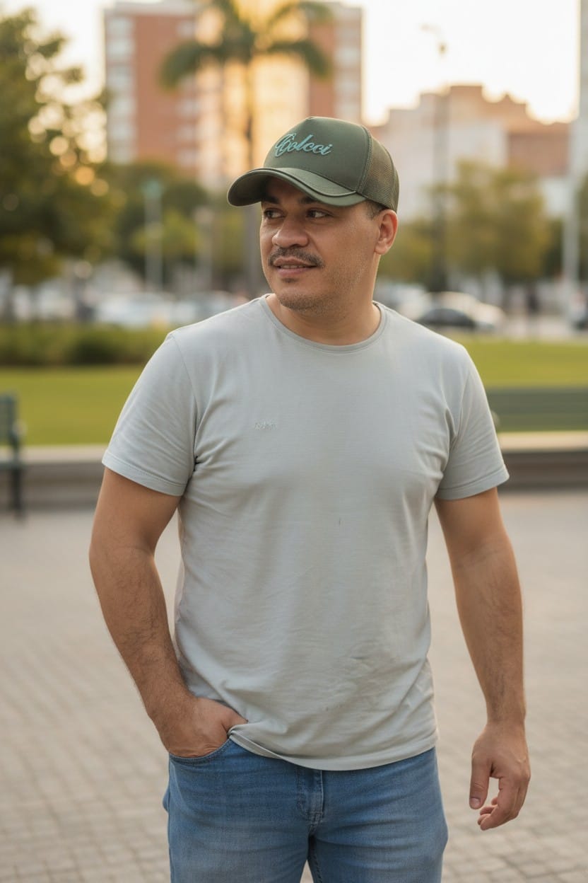 Boné Colcci Trucker Masculino Aba Curva Premium
